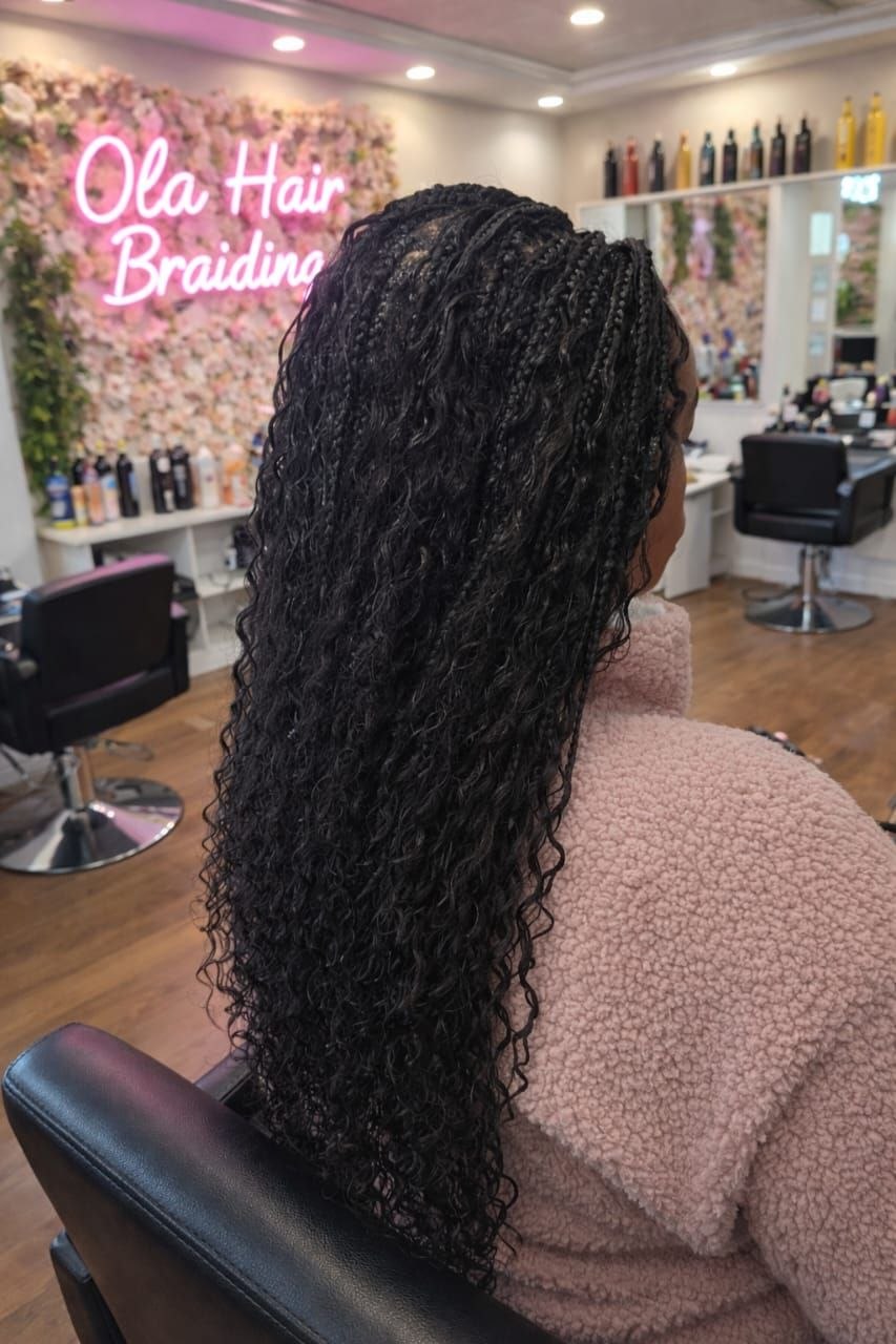 Boho Knotless Braids Mid Back